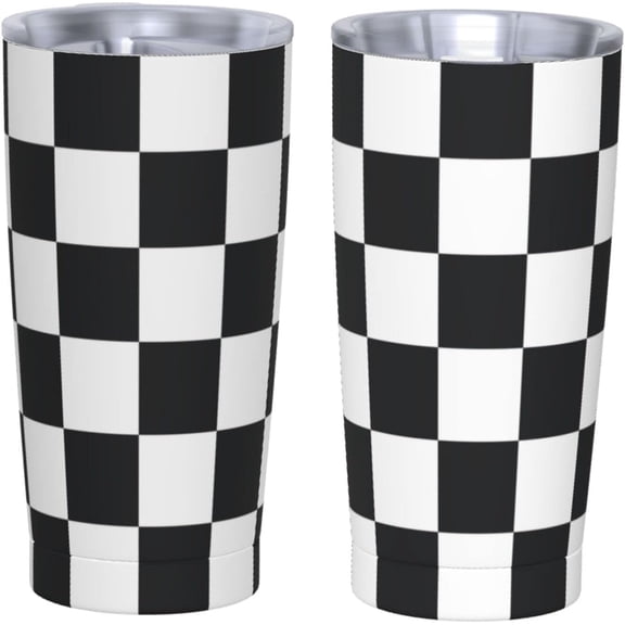 20 Oz Insulated Tumbler with Lid and Straw, Black White Mom Dad Iced Coffee Stainless Steel Vacuum Insulated Tumbler Cup Travel Mug for Hot and Cold