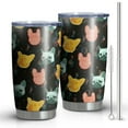 thumbnail image 1 of 20 Oz Music Bulldog Coffee Tumbler Double Wall Insulated Stainless Steel Water Bottle | Metal Reusable Thermoses Flask with Cup Cap | Leak & Sweat Proof with Anti-Dust Lid, 1 of 7