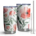 thumbnail image 1 of 20 Oz Pioneer Flower Coffee Tumbler Double Wall Insulated Stainless Steel Water Bottle | Metal Reusable Thermoses Flask with Cup Cap | Leak & Sweat Proof with Anti-Dust Lid, 1 of 7