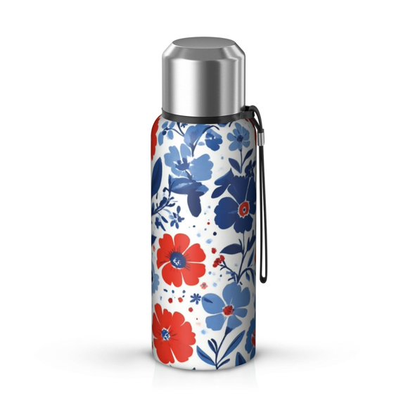 20 Oz Pioneer Flower Coffee Tumbler Double Wall Insulated Stainless Steel Water Bottle | Metal Reusable Thermoses Flask with Cup Cap | Leak & Sweat Proof with Anti-Dust Lid