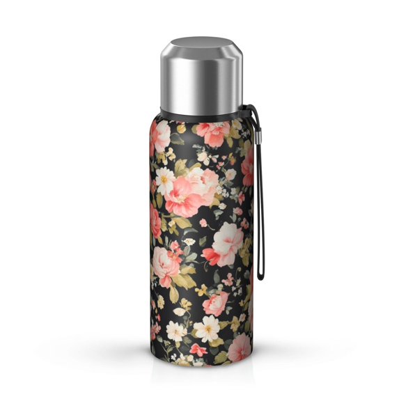 20 Oz Pioneer Flower Coffee Tumbler Double Wall Insulated Stainless Steel Water Bottle | Metal Reusable Thermoses Flask with Cup Cap | Leak & Sweat Proof with Anti-Dust Lid