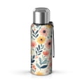 thumbnail image 1 of 20 Oz Pioneer Flower Coffee Tumbler Double Wall Insulated Stainless Steel Water Bottle | Metal Reusable Thermoses Flask with Cup Cap | Leak & Sweat Proof with Anti-Dust Lid, 1 of 7