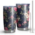 thumbnail image 1 of 20 Oz Pioneer Flower Coffee Tumbler Double Wall Insulated Stainless Steel Water Bottle | Metal Reusable Thermoses Flask with Cup Cap | Leak & Sweat Proof with Anti-Dust Lid, 1 of 7