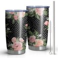 thumbnail image 1 of 20 Oz Pioneer Flower Coffee Tumbler Double Wall Insulated Stainless Steel Water Bottle | Metal Reusable Thermoses Flask with Cup Cap | Leak & Sweat Proof with Anti-Dust Lid, 1 of 7