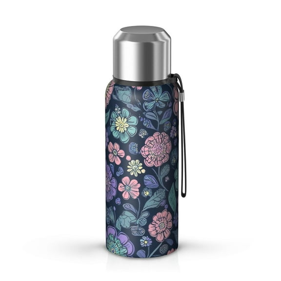 20 Oz Pioneer Flower Coffee Tumbler Double Wall Insulated Stainless Steel Water Bottle | Metal Reusable Thermoses Flask with Cup Cap | Leak & Sweat Proof with Anti-Dust Lid