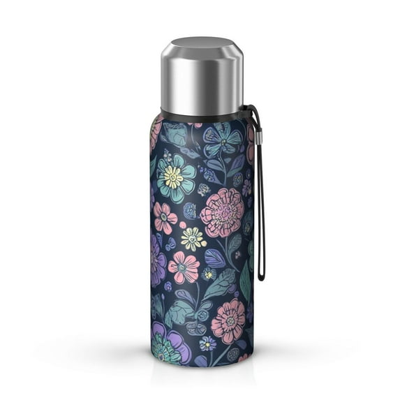 20 Oz Pioneer Flower Coffee Tumbler Double Wall Insulated Stainless Steel Water Bottle | Metal Reusable Thermoses Flask with Cup Cap | Leak & Sweat Proof with Anti-Dust Lid