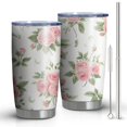 thumbnail image 1 of 20 Oz Pioneer Flower Coffee Tumbler Double Wall Insulated Stainless Steel Water Bottle | Metal Reusable Thermoses Flask with Cup Cap | Leak & Sweat Proof with Anti-Dust Lid, 1 of 7