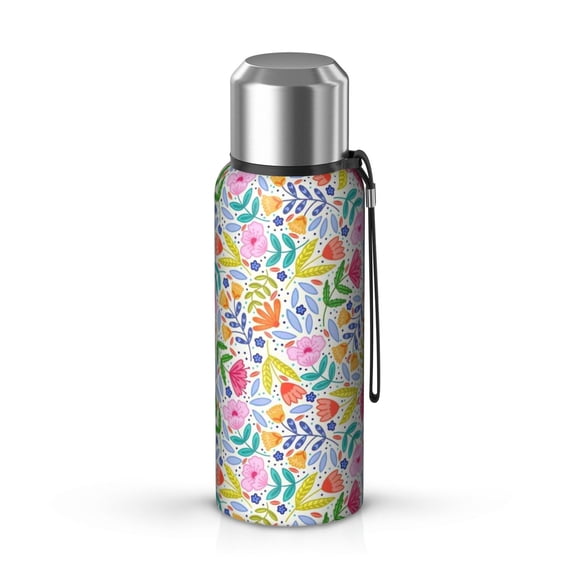 20 Oz Pioneer Flower Coffee Tumbler Double Wall Insulated Stainless Steel Water Bottle | Metal Reusable Thermoses Flask with Cup Cap | Leak & Sweat Proof with Anti-Dust Lid