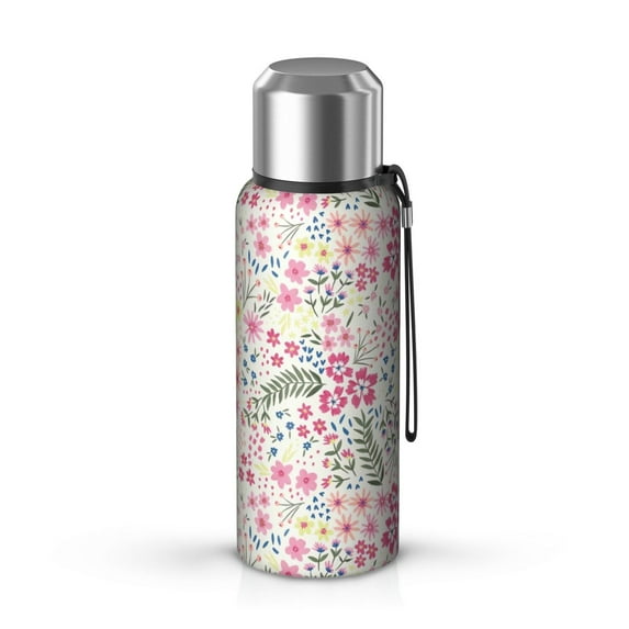 20 Oz Pioneer Flower Coffee Tumbler Double Wall Insulated Stainless Steel Water Bottle | Metal Reusable Thermoses Flask with Cup Cap | Leak & Sweat Proof with Anti-Dust Lid