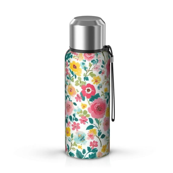 20 Oz Pioneer Flower Coffee Tumbler Double Wall Insulated Stainless Steel Water Bottle | Metal Reusable Thermoses Flask with Cup Cap | Leak & Sweat Proof with Anti-Dust Lid