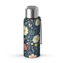 20 Oz Pioneer Flower Coffee Tumbler Double Wall Insulated Stainless Steel Water Bottle | Metal Reusable Thermoses Flask with Cup Cap | Leak & Sweat Proof with Anti-Dust Lid