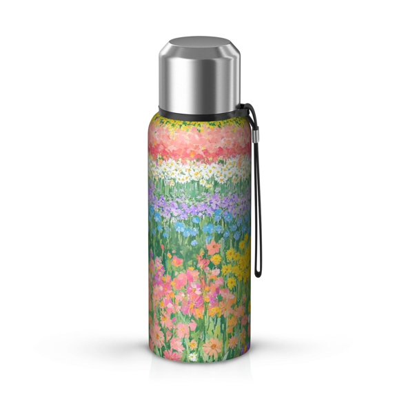 20 Oz Pioneer Flower Coffee Tumbler Double Wall Insulated Stainless Steel Water Bottle | Metal Reusable Thermoses Flask with Cup Cap | Leak & Sweat Proof with Anti-Dust Lid