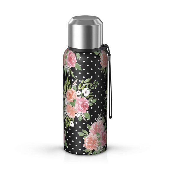 20 Oz Pioneer Flower Coffee Tumbler Double Wall Insulated Stainless Steel Water Bottle | Metal Reusable Thermoses Flask with Cup Cap | Leak & Sweat Proof with Anti-Dust Lid