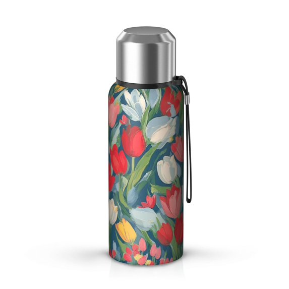 20 Oz Pioneer Flower Coffee Tumbler Double Wall Insulated Stainless Steel Water Bottle | Metal Reusable Thermoses Flask with Cup Cap | Leak & Sweat Proof with Anti-Dust Lid