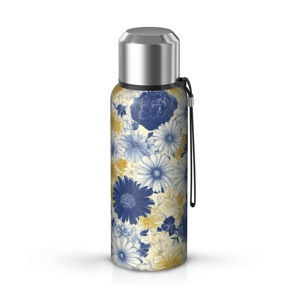 20 Oz Pioneer Flower Coffee Tumbler Double Wall Insulated Stainless Steel Water Bottle | Metal Reusable Thermoses Flask with Cup Cap | Leak & Sweat Proof with Anti-Dust Lid