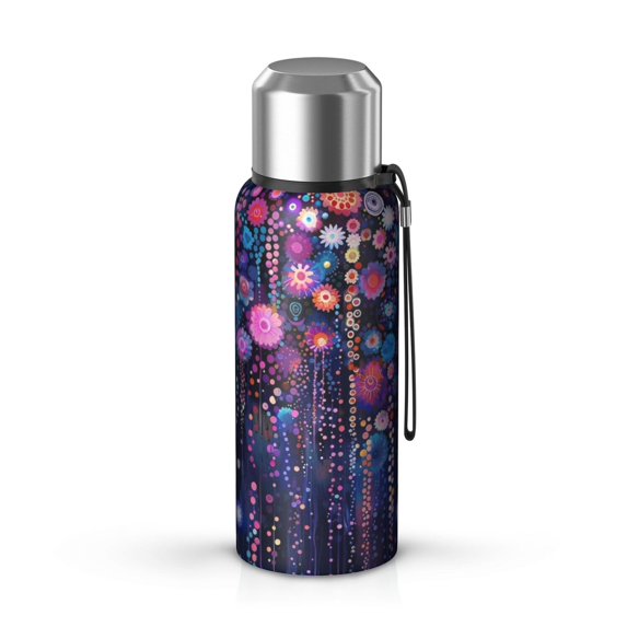 20 Oz Pioneer Flower Coffee Tumbler Double Wall Insulated Stainless Steel Water Bottle | Metal Reusable Thermoses Flask with Cup Cap | Leak & Sweat Proof with Anti-Dust Lid