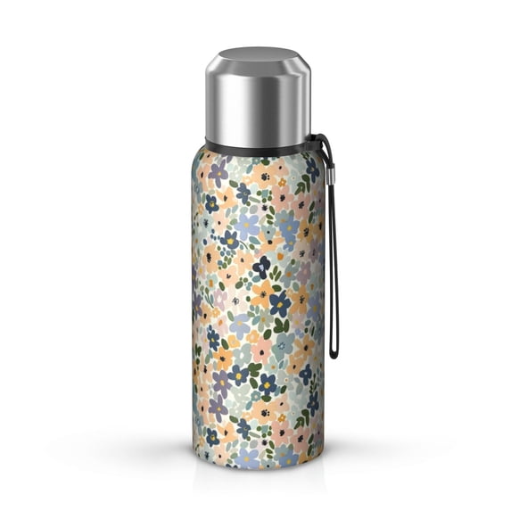 20 Oz Pioneer Flower Coffee Tumbler Double Wall Insulated Stainless Steel Water Bottle | Metal Reusable Thermoses Flask with Cup Cap | Leak & Sweat Proof with Anti-Dust Lid