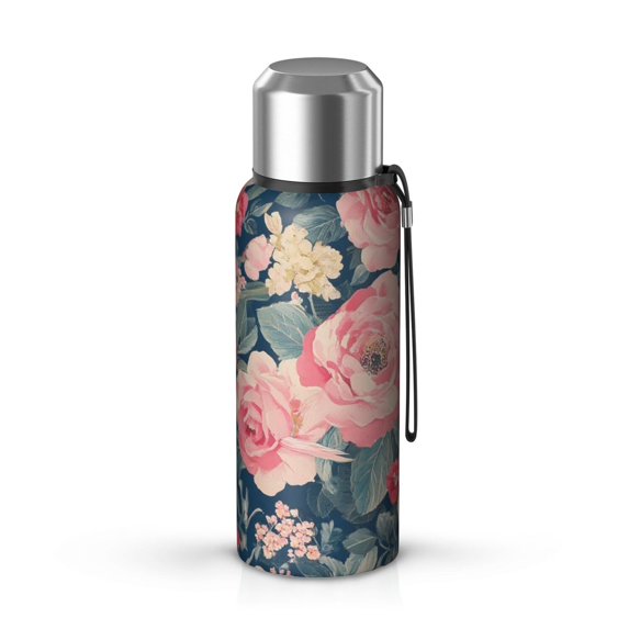 20 Oz Pioneer Flower Coffee Tumbler Double Wall Insulated Stainless Steel Water Bottle | Metal Reusable Thermoses Flask with Cup Cap | Leak & Sweat Proof with Anti-Dust Lid
