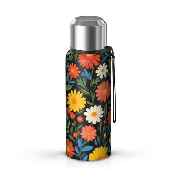 20 Oz Pioneer Flower Coffee Tumbler Double Wall Insulated Stainless Steel Water Bottle | Metal Reusable Thermoses Flask with Cup Cap | Leak & Sweat Proof with Anti-Dust Lid