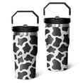 thumbnail image 1 of 20 Oz Tumbler Black and White Cow Print Tumbler with Lid and Straw, Birthday Gift Cup for Friend Women Men Coffee Travel Mug Thanksgiving Day Halloween Christmas Gift Water Bottle, 1 of 1