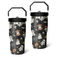 thumbnail image 1 of 20 Oz Tumbler Halloween Ghost Pumpkin Spider Web Tumbler with Lid and Straw, Birthday Gift Cup for Friend Women Men Coffee Travel Mug Thanksgiving Day Halloween Christmas Gift Water Bottle, 1 of 1