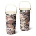 thumbnail image 1 of 20 Oz Tumbler Paisley Design Tumbler with Lid and Straw, Birthday Gift Cup for Friend Women Men Coffee Travel Mug Thanksgiving Day Halloween Christmas Gift Water Bottle, 1 of 1