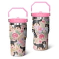 thumbnail image 1 of 20 Oz Tumbler Pink Mount Bourne Tumbler with Lid and Straw, Birthday Gift Cup for Friend Women Men Coffee Travel Mug Thanksgiving Day Halloween Christmas Gift Water Bottle, 1 of 1