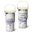 thumbnail image 1 of 20 Oz Tumbler Purple Flowers Tumbler with Lid and Straw, Birthday Gift Cup for Friend Women Men Coffee Travel Mug Thanksgiving Day Halloween Christmas Gift Water Bottle, 1 of 1