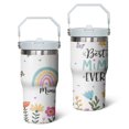 thumbnail image 1 of 20 Oz Tumbler Rainbow Flowers Tumbler with Lid and Straw, Birthday Gift Cup for Friend Women Men Coffee Travel Mug Thanksgiving Day Halloween Christmas Gift Water Bottle, 1 of 1