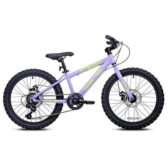 Ozark Trail 20" Mountain Bicycle, 7 Speed, Fits Rider 3'11"-4'4", Purple, Teen, Unisex, Online Only