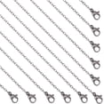 thumbnail image 1 of 20 PACK 24 Inch/ 0.6m 2mm 304 Stainless Steel Necklace Chains Bulk Silver Necklaces Making Chain Metal Lobster Claw Cable Chains Necklaces for Jewelry Making Supplies Women Adult DIY Craft DIY, 1 of 6