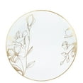 thumbnail image 1 of (20 PACK) EcoQuality 9" inch Round White Plastic Plates with Gold Floral Antique Design - Disposable China Like Party Plates, Heavy Duty Salad Plates, Dinner Plate, Dessert, Wedding, Serveware, 1 of 4