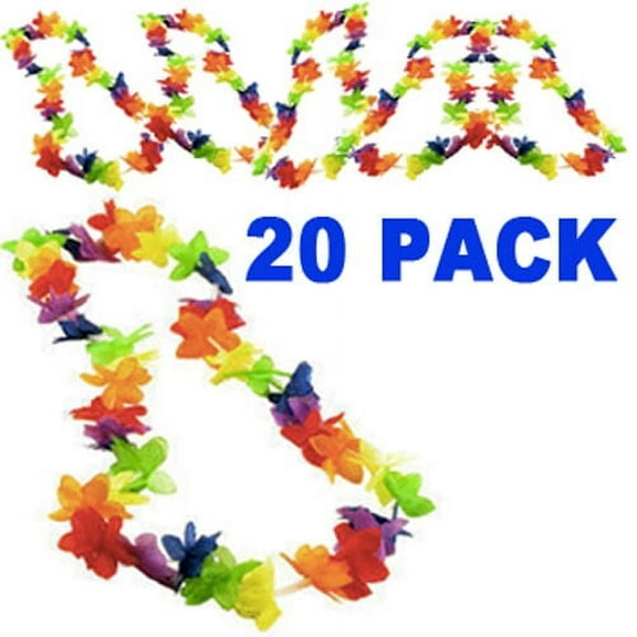 20 PACK Rainbow Flower Hawiian Lei LGBT Gay Lesbian Pride Party Parade Accessory