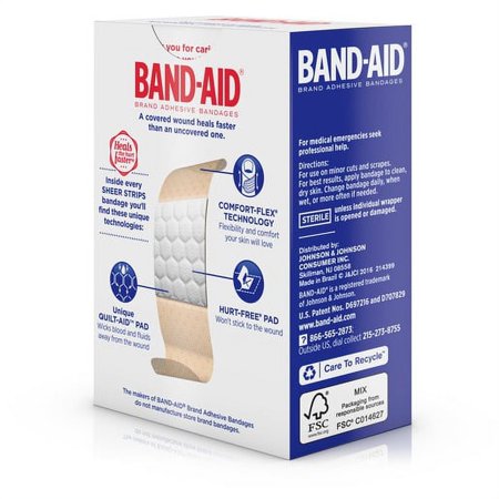20 PACKS : BAND-AID Sheer Strips Bandage, 40 count per pack