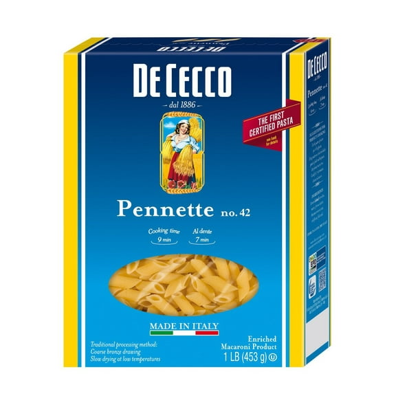 20 PACKS : De Cecco Pasta, Pennette, 16 Ounce