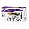 thumbnail image 1 of VeZee 20 PC Chafing Buffet Set with 5LB Loaf Pans, Servers, Warmers & FREE Handi Lighter, 1 of 9