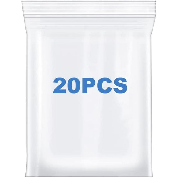 20 PCS 10x13 Inch 4 Mil Clear Plastic Zipper Bags Reclosable Hermetic Closure