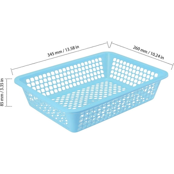 20 PCS 13.5 x 10 x 3 Inch Plastic Mesh Basket, Plastics Basket Colorful, Teacher Baskets for Classroom, Small Plastic Baskets for Home, Office, School$$Home Decor, Kitchen, & Other