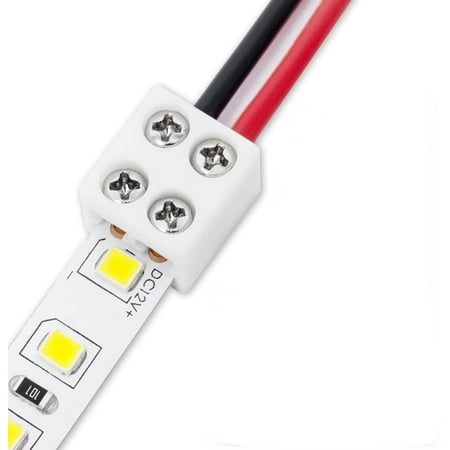 20 PCS 2-Pin 8mm Solderless LED Strip Connectors, Reliable and Easy-to-Install, Solidly Connected LED Light Connectors