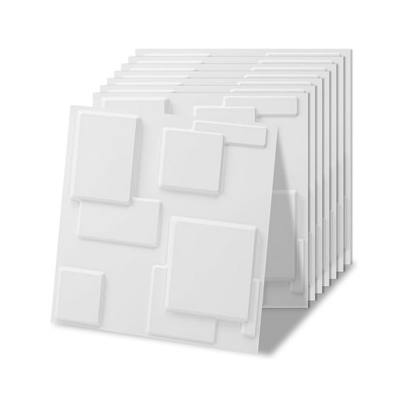 20 PCS 3D Wall Panels for Interior Wall Décor 11.8"*11.8" Covering Panels, PVC Textured 3D Wall Tile for Living Room, Bedroom DIY Interior Décor