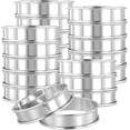 thumbnail image 1 of 20 PCS 4 Inch Silver Crumpet Rings, Round Stainless Steel Baking Rings, Double Rolled Tart English Muffin Rings for Pancake Cookie Baking, 1 of 6