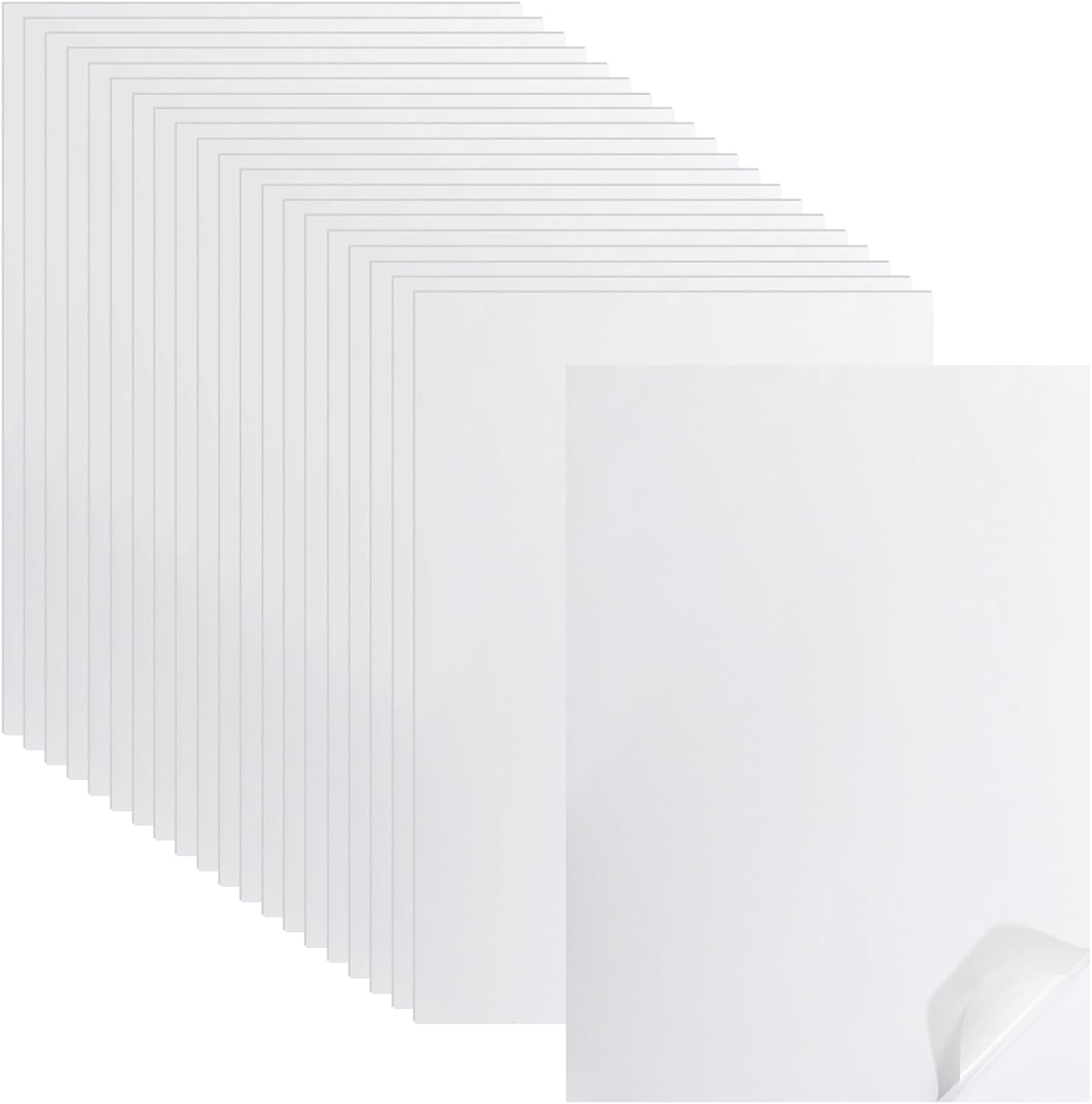 20 PCS A4 Printable Vellum Paper Adhesive Acetate Paper Translucent Self-Adhesive Paper Handbook Stickers for Laser Printer Diary Album Notebook Card DIY Arts and Crafts
