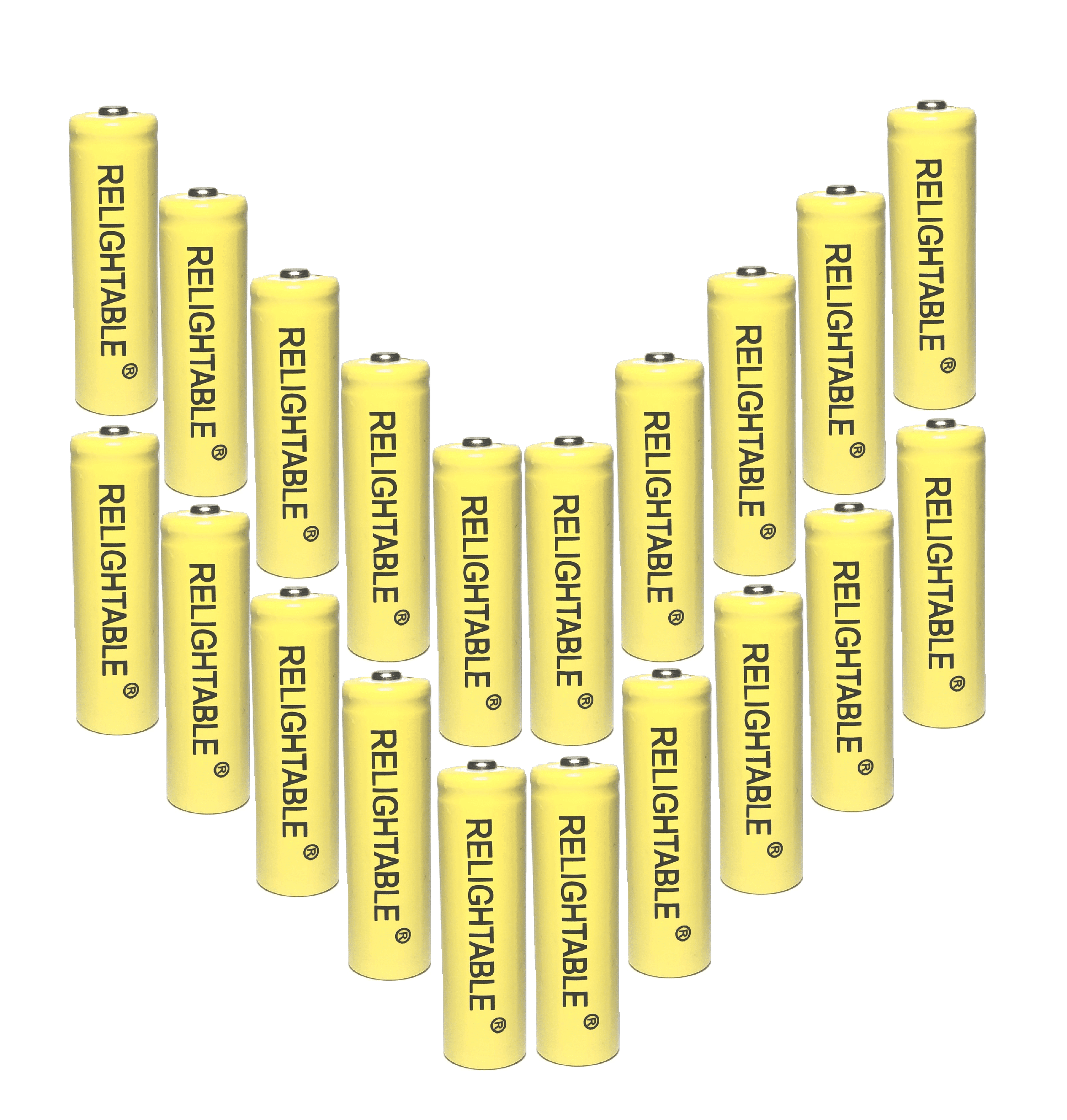 20PCS AA NiCd 600mAh 1.2V NiCd Rechargeable Batteries Solar Lights