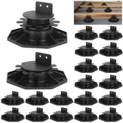 20 Pack Adjustable Deck Supports   Plastic Deck Blocks for Leveling, Pedestal Paver Foundation for Floating Patios, Balconies & Courtyards