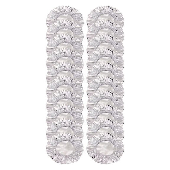 20 PCS Aluminum Foil Food Covers,Reusable Thickened Heat-Resistant with Continuous Warmth,Fresh Keeping Food Cover for Home Kitchen Meals Vegetables Fruits Leftovers (Silver)
