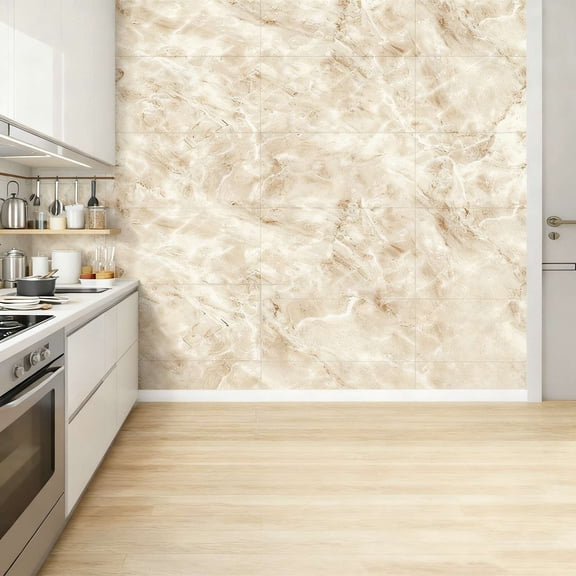 20 PCS Anti-Marble Peel and Stick Backsplash Tiles,12 x 12 Inch Self Adhesive Vinyl Wall Tiles for Waterproof Removable Kitchen Bathroom Wall Decor
