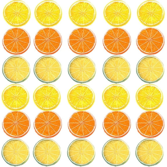 20 PCS Artificial Apple Assorted Colors Slices Decoration Faux Realistic Watermelon Block Vegetable Ornament Lifelike Pineapple Fruit Model Display Home Kitchen Table Office