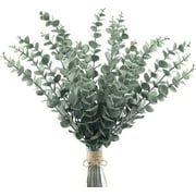 20 PCS Artificial Eucalyptus Leaves Stems Greenery Decor Branches Real Touch for Floral Arrangement Vase Wedding Bouquets Centerpiece (15" Tall)
