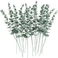 20 PCS Artificial Leaves Stems Greenery Decor Branches Real For Floral