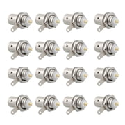 20 PCS BNC Female Connectors Chassis Panel Mount Monitor Accessories Premium Metal Plug and Play Coaxial Cable Adapter Extension for Video Security Camera CCTV System Components Silver